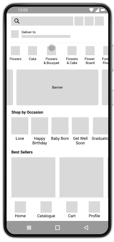 preview wireframe lofi prototipe puspita florst app
